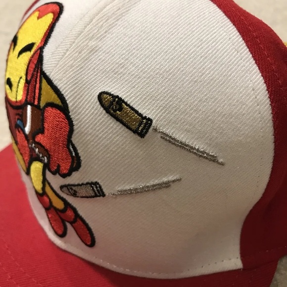 TokiDoki Marvel Iron Man New Era Red Cap Hat Football Bulletproof Avengers 7 3/8 - Picture 11 of 12